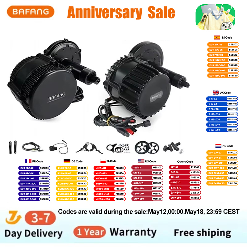 Bafang Bbshd 1000W Conversion Kit - Bafang-kit de motorisation de vélo électrique,