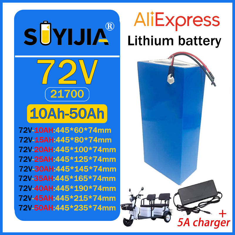 Electric Bicycle Battery 72V 30Ah - Batterie au lithium 21700 72V 50Ah
