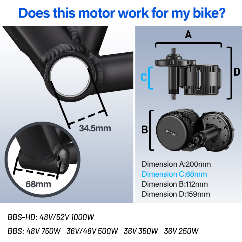 BAFANG BBSHD BBS01 BBS02B BBS0 - Bafang Bbshd 1000W Conversion Kit avis et prix