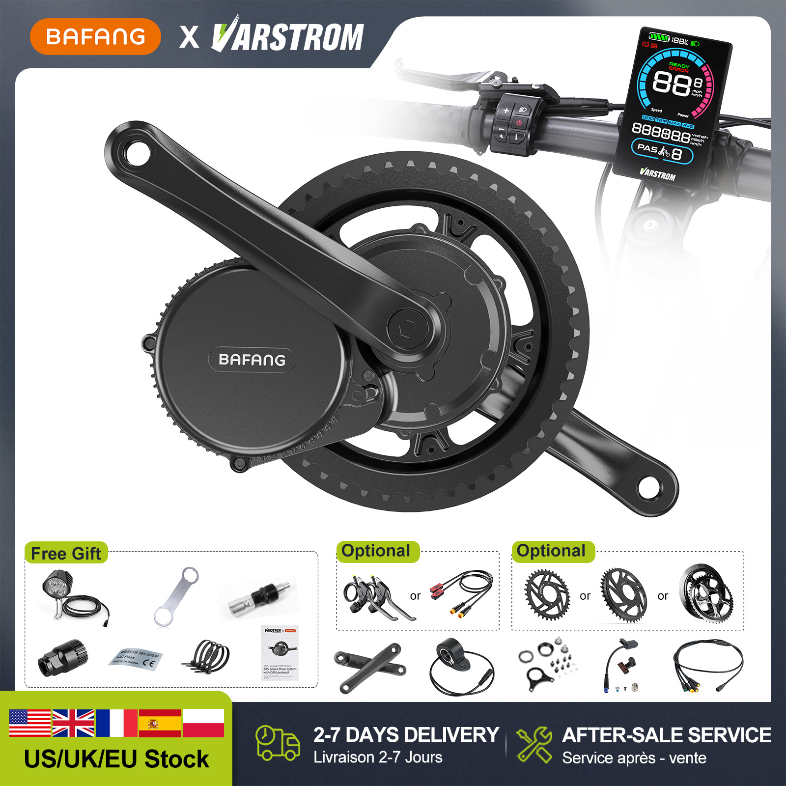 [Stock US] Moteur central BAFA - Bafang Bbs02B 48V 750W Mid Drive Kit avis et prix